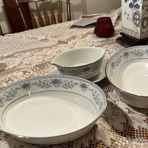 Classic Blue and White Floral Serveware Set